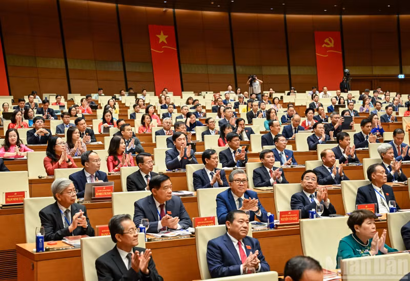 Delegates attend the official session of the First Congress of the National Assembly Party Organisation.