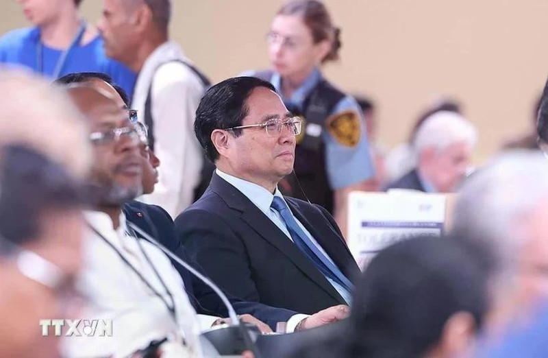 Prime Minister Pham Minh Chinh attends the opening ceremony of the third United Nations Ocean Conference (UNOC 3) in Nice, France (Photo: VNA)