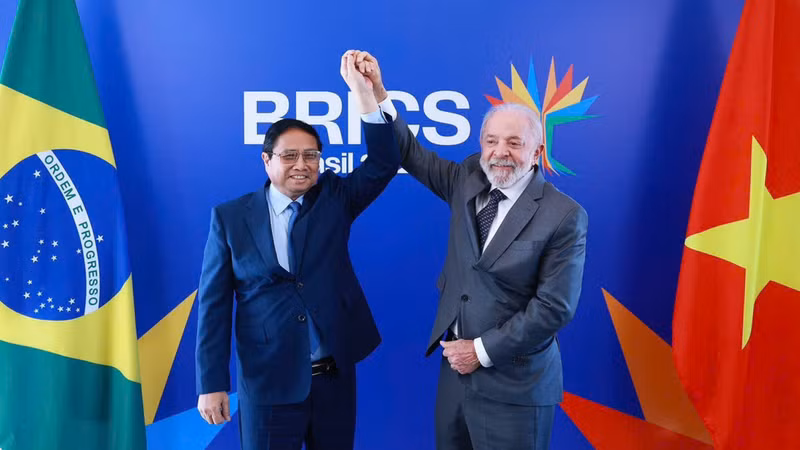 Prime Minister Pham Minh Chinh and Brazilian President Lula da Silva. (Photo: Duong Giang/VNA)