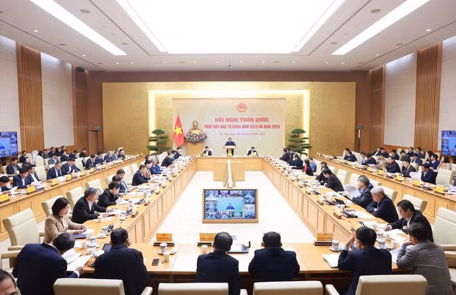 An overview of the national conference on accelerating public investment for 2025 and 2026 (Photo: VNA)