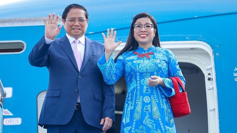 Prime Minister Pham Minh Chinh and his spouse (Photo: VGP)