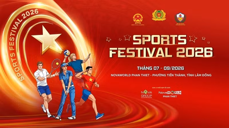 Sports Festival 2026 will take place from July 7 to September 22 at NovaWorld Phan Thiet.​(Photo: tdtt.gov.vn)