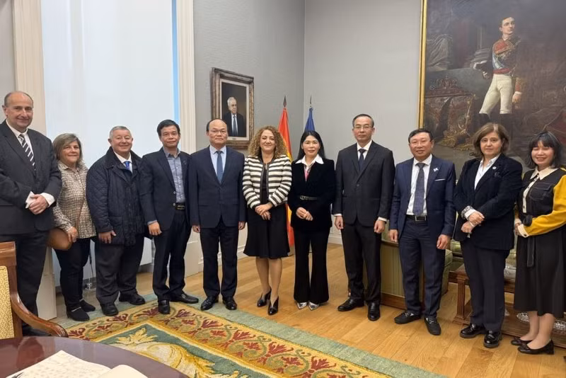 Representatives of the State Audit of Viet Nam and the Spanish Court of Audit meet on November 7, 2025. (Photo: sav.gov.vn)