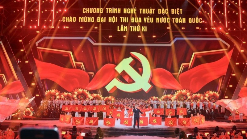 A special art performance programme welcoming the National Patriotic Emulation Congress. (Photo: VNA)