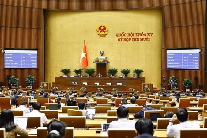 The voting at the session on December 11. (Photo: VNA)