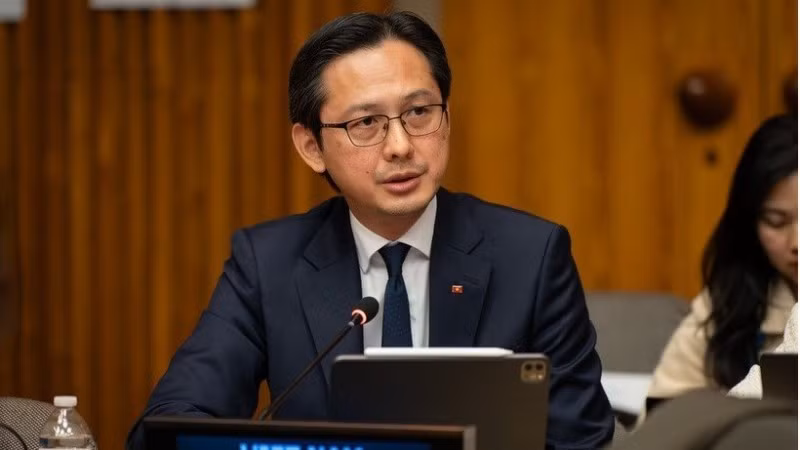 Ambassador Do Hung Viet, Permanent Representative of Viet Nam to the UN, speaks at the event (Photo: VNA)