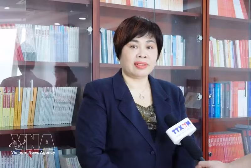 Professor Pan Jin’e, a senior researcher at the Academy of Marxism under the Chinese Academy of Social Sciences, speaks to the Viet Nam News Agency. (Photo: VNA)