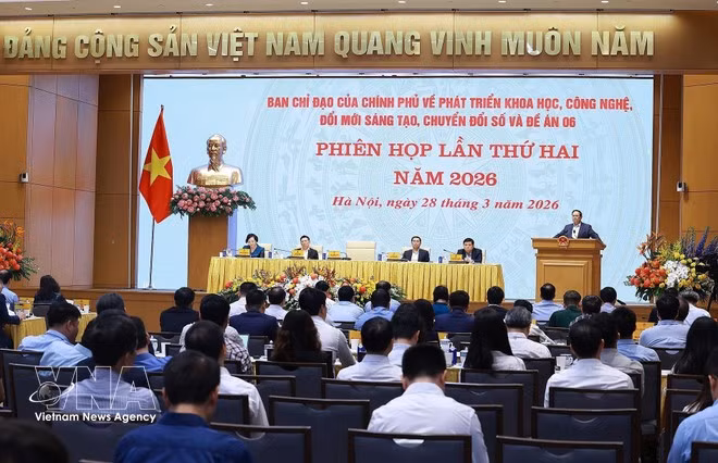 At the meeting of the Government’s Steering Committee for science and technology, innovation, digital transformation, and Project 06 (Photo: VNA)