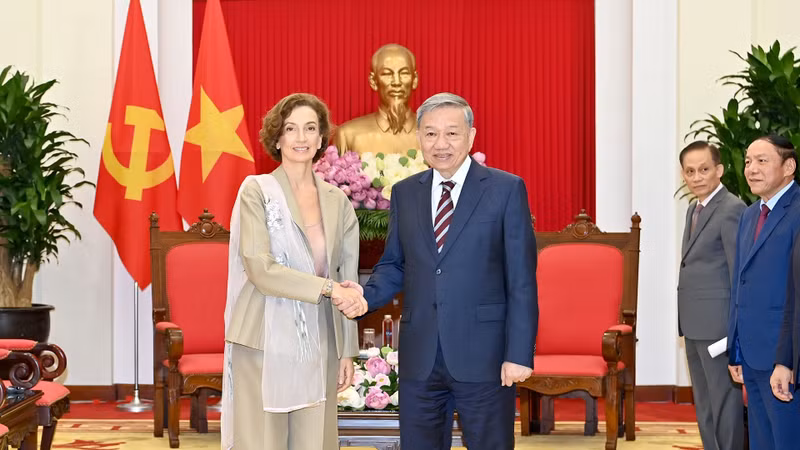 Party chief To Lam receives UNESCO Director-General Audrey Azoulay