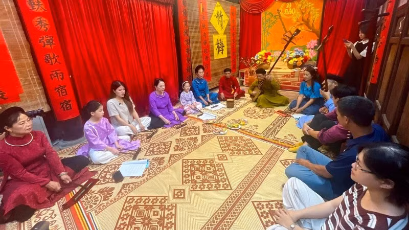 The ca tru class at Bich Cau Dao Quan. (Photo: TRANG ANH)