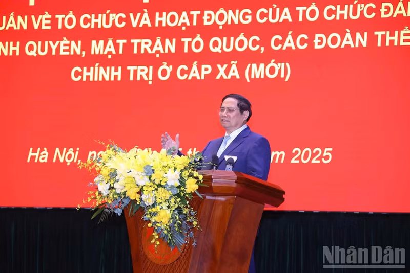 Prime Minister Pham Minh Chinh at the national training conference (Photo: NDO)