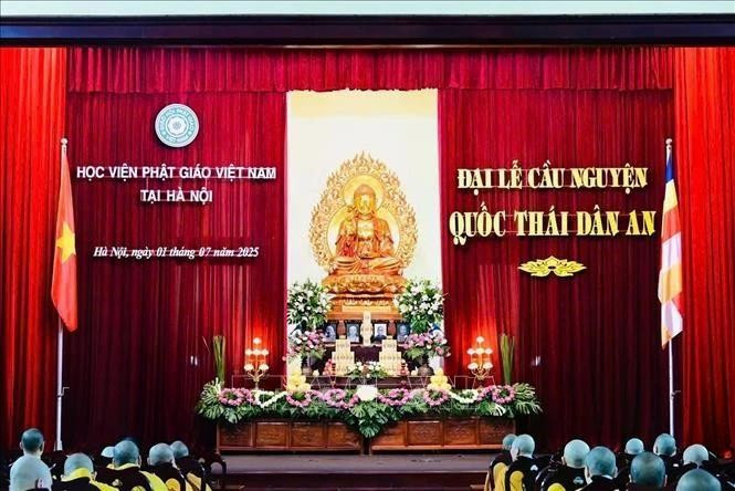An overview of the grand prayer ceremony for national peace and prosperity (Photo: VNA)
