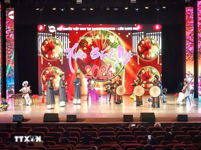 At the Tet celebration of the Vietnamese community in Upha, Russia. (Photo: VNA)