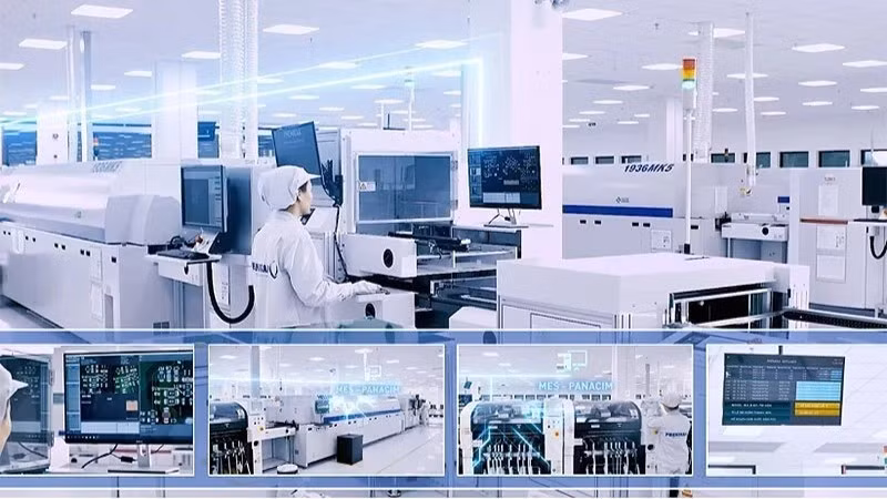 MES – Panacim smart Production System at the Phenikaa Smart Electronics Factory. (Photo: nhandan.vn)