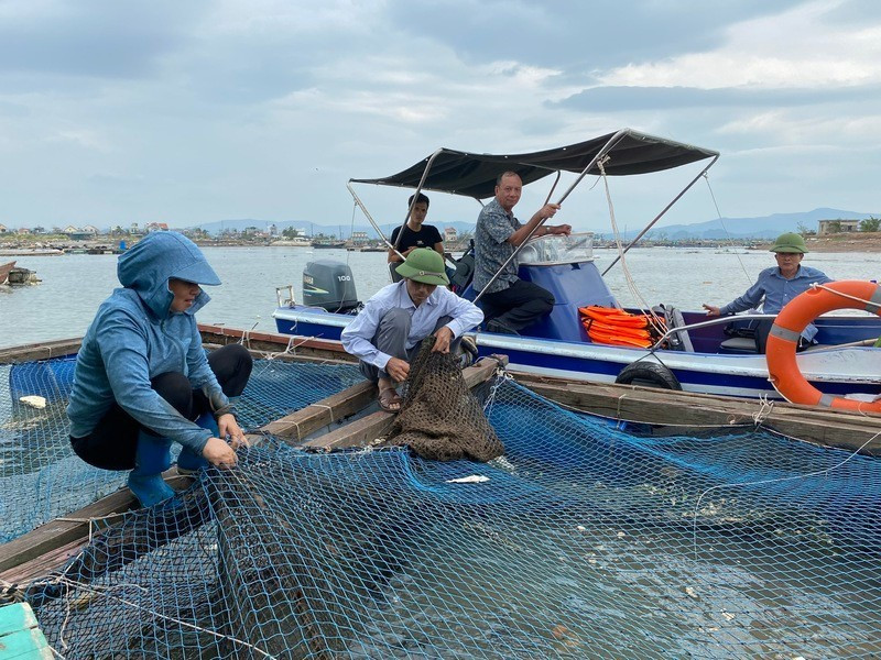 It is essential to strictly control environmental treatment products in aquaculture. (Photo: nhandan.vn)