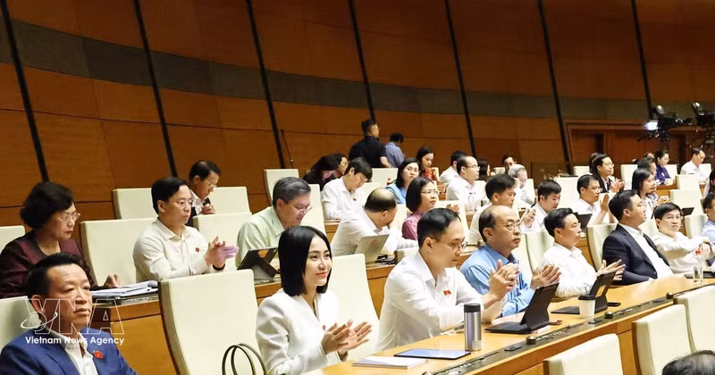 Delegates at the the first session of the 16th National Assembly. (Photo: VNA)