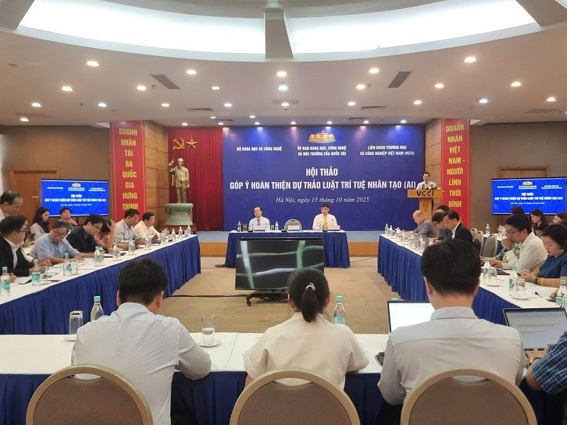 Workshop to gather feedback on the Draft Law on AI. (Photo: NDO)