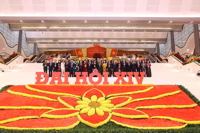 Delegates attend the 14th National Congress of the Communist Party of Viet Nam (CPV) (Photo:VNA)