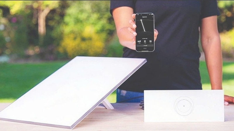 A set of hardware equipment for receiving and transmitting satellite internet.