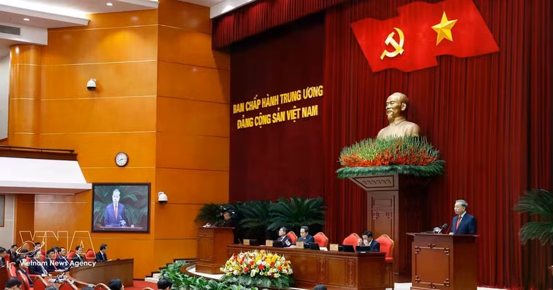 The second meeting of the 14th Party Central Committee opens in Ha Noi on March 23. (Photo: VNA)