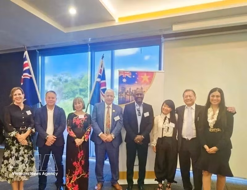 Leaders of the National Australia – Viet Nam Chamber of Commerce and Industry (Photo published by VNA)