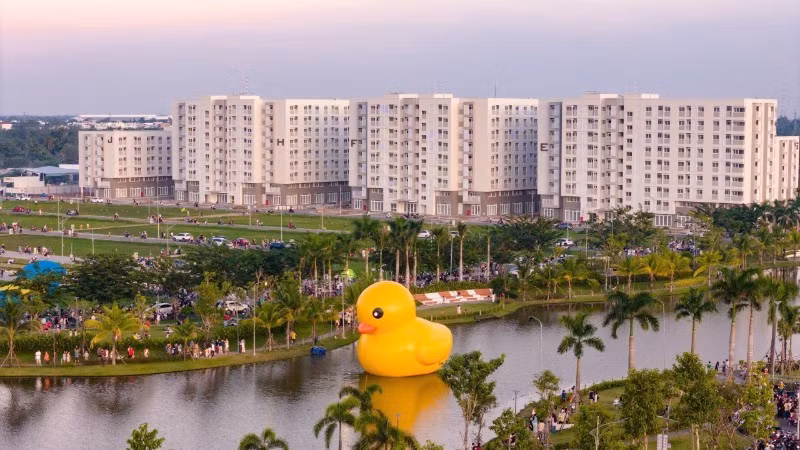 Modern and convenient social housing areas help enhance the quality of life for people.