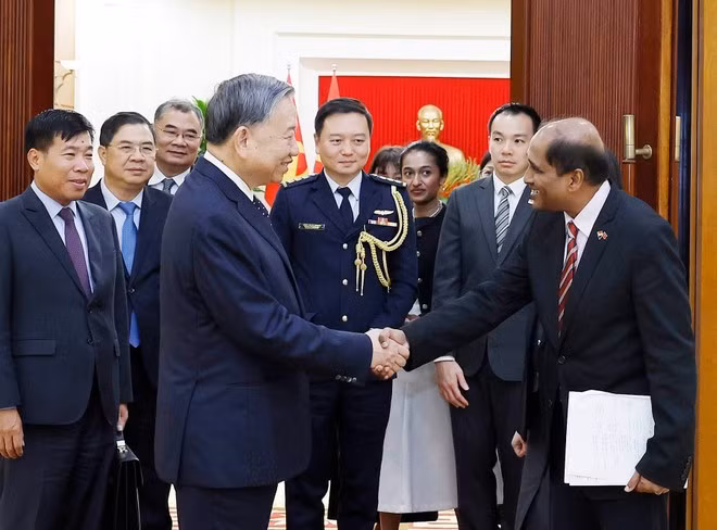 At the reception (Photo: VNA)