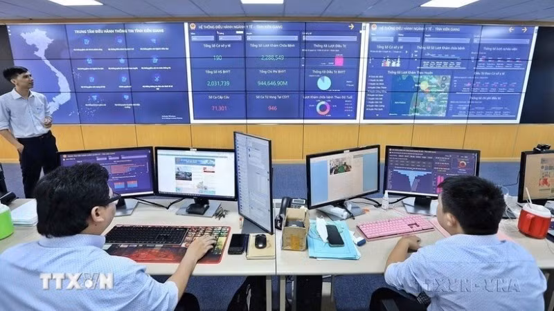 Digital transformation infrastructure, applications of digital technologies, and digital data in a locality (Photo: VNA)