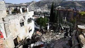 The aftermath of an Israeli airstrike on Damascus, Syria. (Photo: Xinhua/VNA)