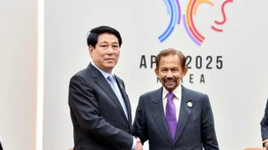 Vietnamese State President Luong Cuong (left) and Sultan of Brunei Hassanal Bolkiah. (Photo: qdnd.vn)