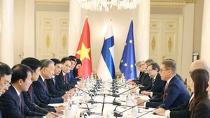 At the talks between General Secretary of the Communist Party of Viet Nam (CPV) Central Committee To Lam and Finnish President Alexander Stubb. (Photo: VNA)