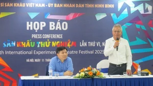 At the press conference about the festival