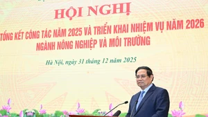 Prime Minister Pham Minh Chinh addresses the conference on December 31. (Photo: NDO)