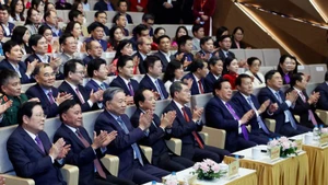 Party General Secretary To Lam and other delegates attend the “Ho Chi Minh – Journey of Aspiration 2025” programme (Photo: VNA)