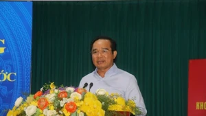 Chairman of Ho Chi Minh City People’s Committee Nguyen Van Duoc speaking at the conference.