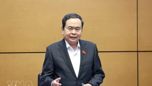 National Assembly (NA) Chairman Tran Thanh Man speaks at the meeting. (Photo: VNA)