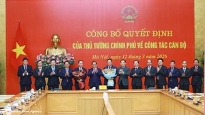 The appointment decision handover ceremony is held in Ha Noi on March 12. (Photo: VNA)