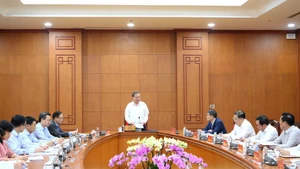 Party General Secretary To Lam addresses the meeting. (Photo: NDO/DANG KHOA)