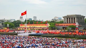 The overview of Ba Dinh Square at the 80th National Day parade. (Photo: THE DAI)