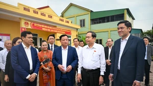 National Assembly Chairman Tran Thanh Man leads a working delegation to inspect preparations for the election of deputies to the 16th NA and People’s Councils at all levels for the 2026–2031 term in Nghe An province on February 28. (Photo: NDO)