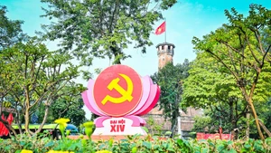 The capital city of Ha Noi shines brightly in welcome of the 14th National Party Congress. (Photo: Bao Long)