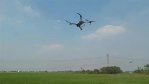 A drone used for pesticide spraying in agriculture (Photo: VNA)