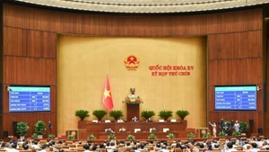 Lawmakers at the 9th session of the 15th National Assembly