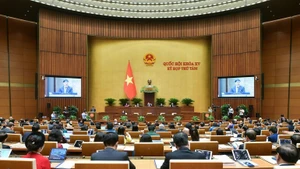 The scene of a session of the National Assembly.
