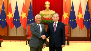 Party General Secretary To Lam (right) and President of the European Council (EC) António Costa (Photo: Dang Khoa)
