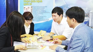 Advising tourists on travel packages combined with medical treatment. (Photo: NGUYET ANH)