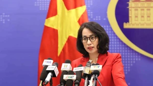 Spokesperson of the Ministry of Foreign Affairs Pham Thu Hang answers reporters' questions (Photo: VNA)