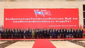 The 12th Central Committee of the Lao People’s Revolutionary Party. (Photo: DUY TOAN)