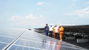 Rooftop solar power system installed at Crystal Martin Viet Nam Co., Ltd., Bac Ninh Province.