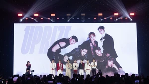 The boy band UPRIZE makes its debut. (Photo: YeaH1)